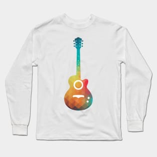 Rainbow electric guitar silhouette Long Sleeve T-Shirt